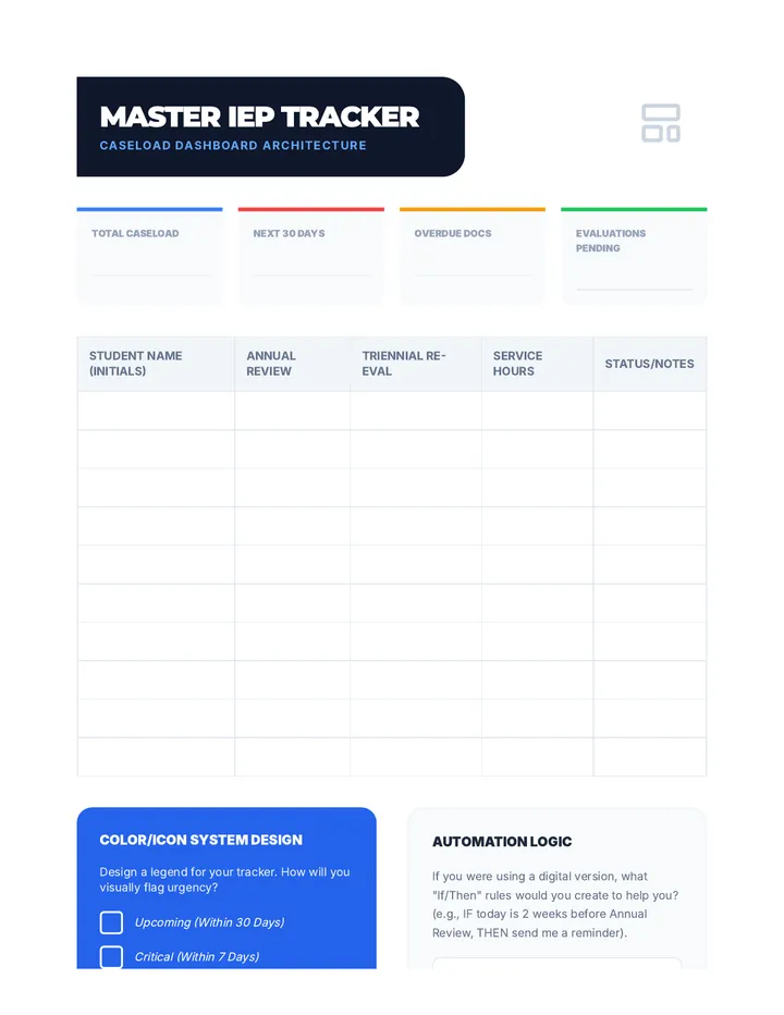 Master Tracker Template