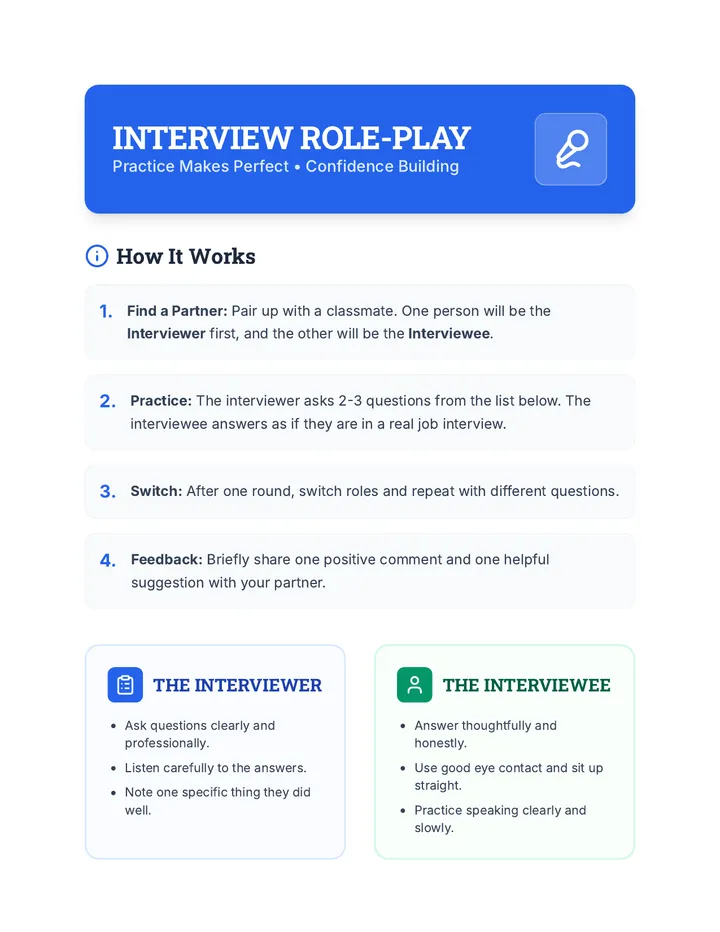 Interview Role-Play Activity