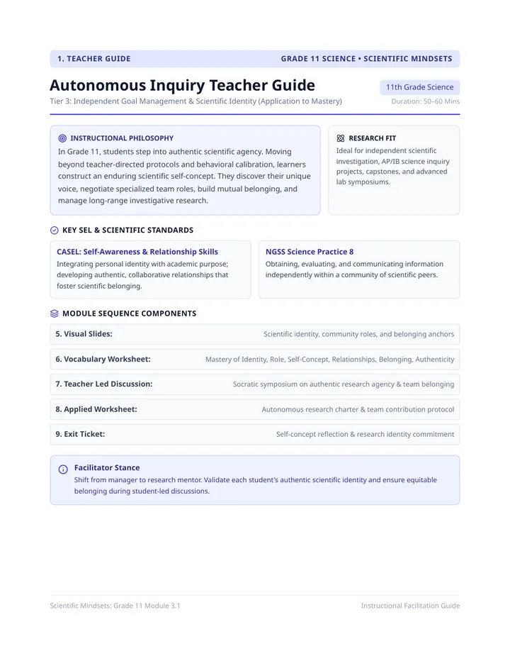 Autonomous Inquiry Teacher Guide