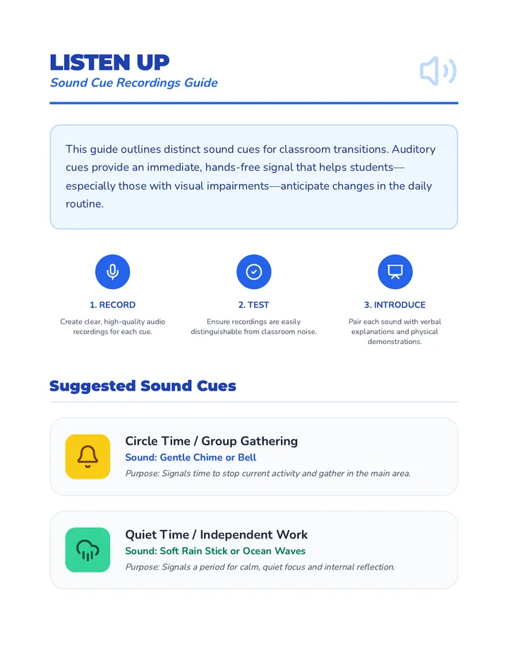 Listen Up Activity