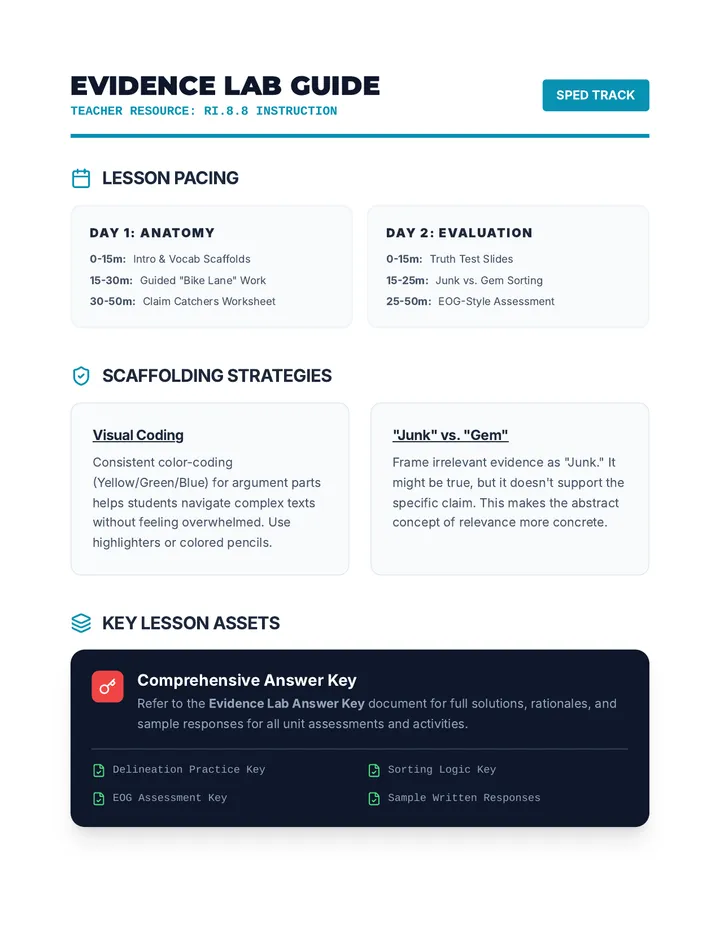 Evidence Lab Teacher Guide