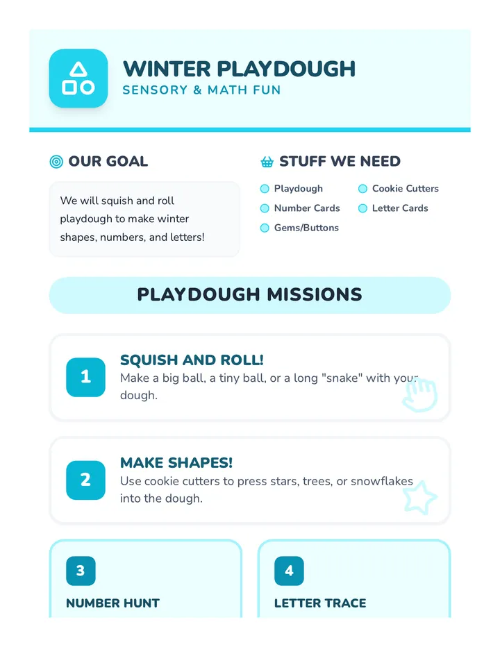 Winter Playdough Fun Activity