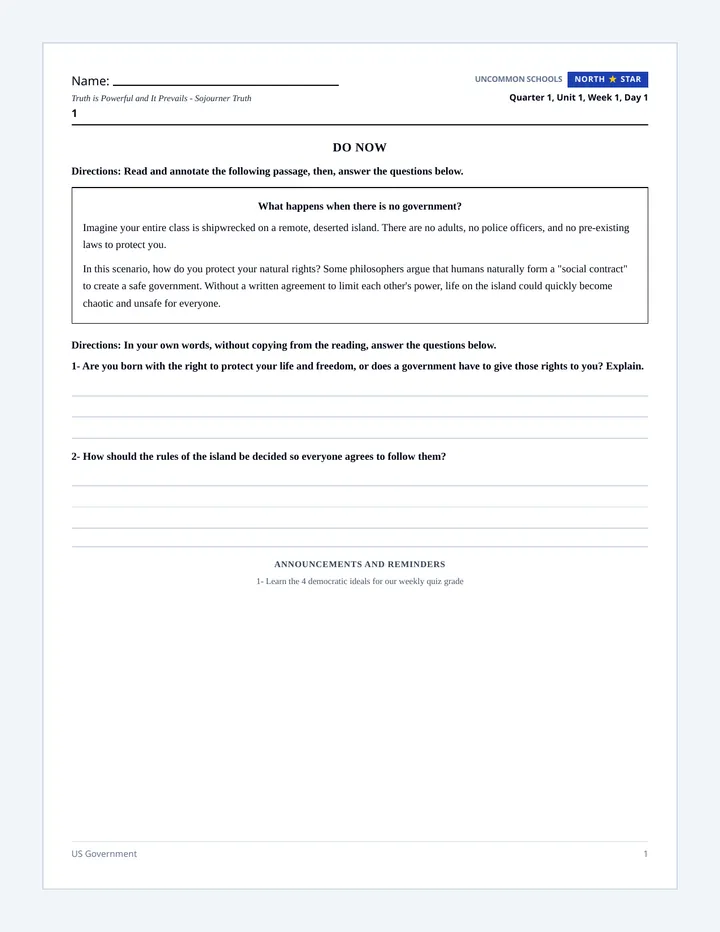 Founding Ideals Handout
