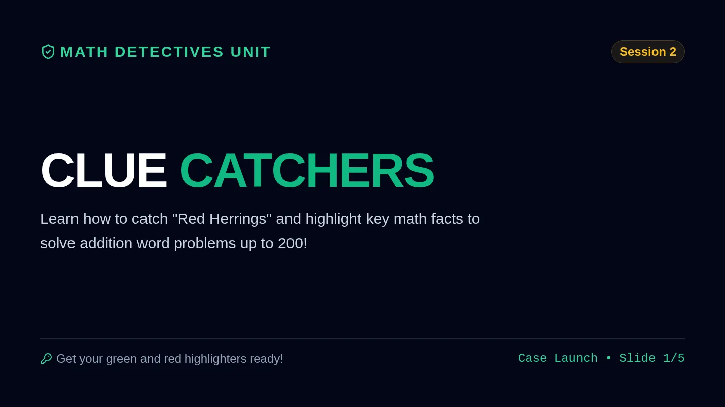 Clue Catchers Slides