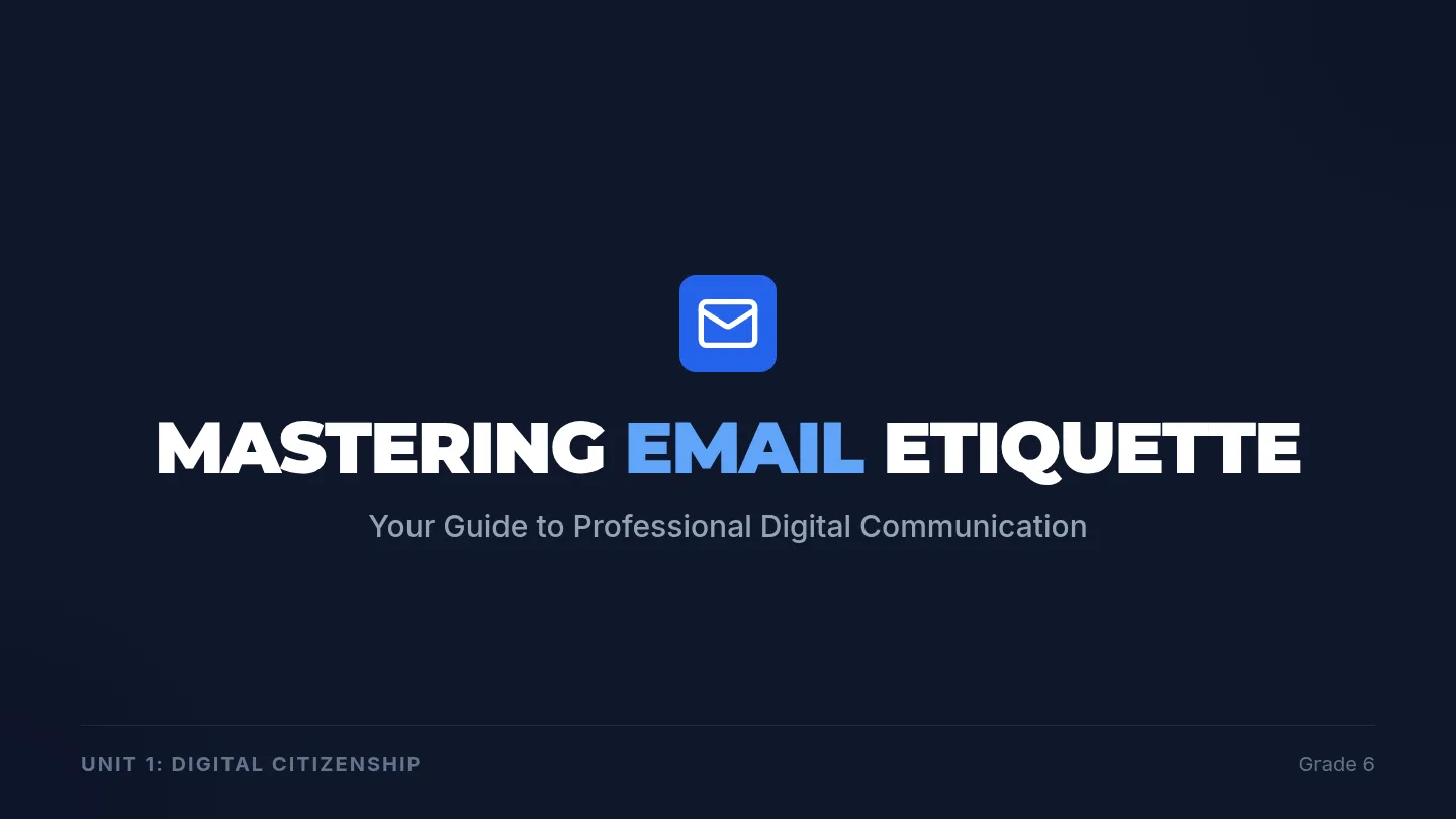 Email Etiquette Slide Deck