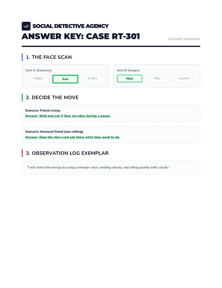Training Answer Key