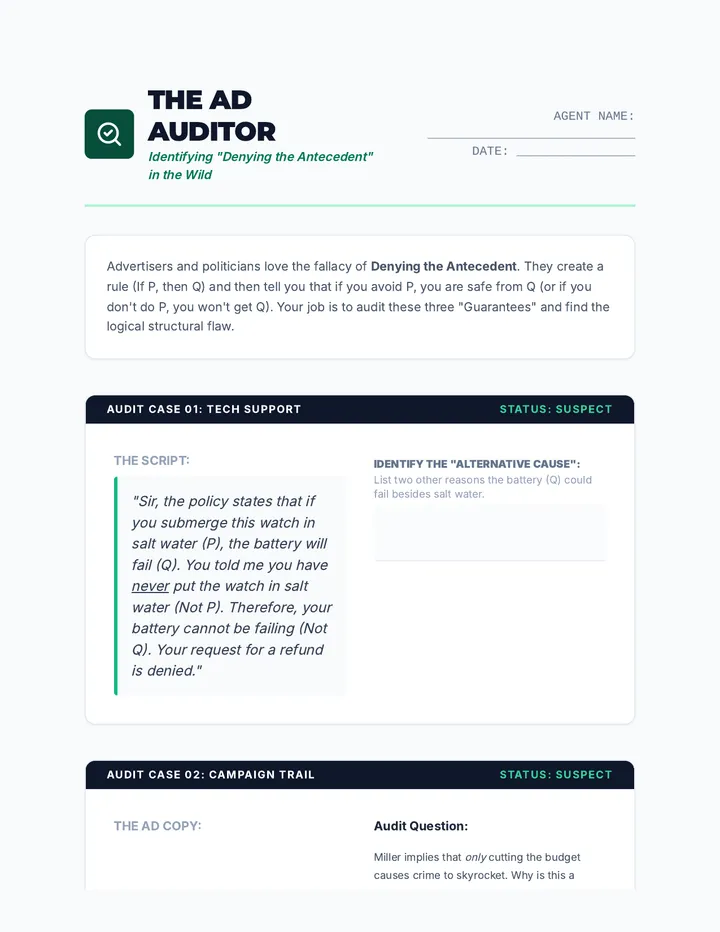 Ad Auditor Worksheet