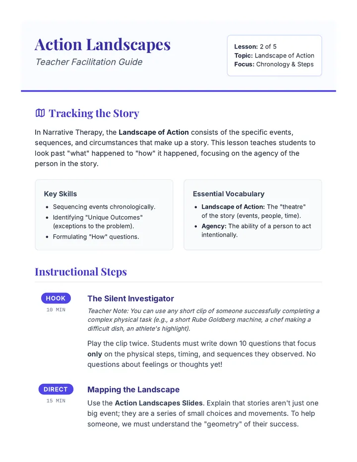 Action Landscapes Teacher Guide