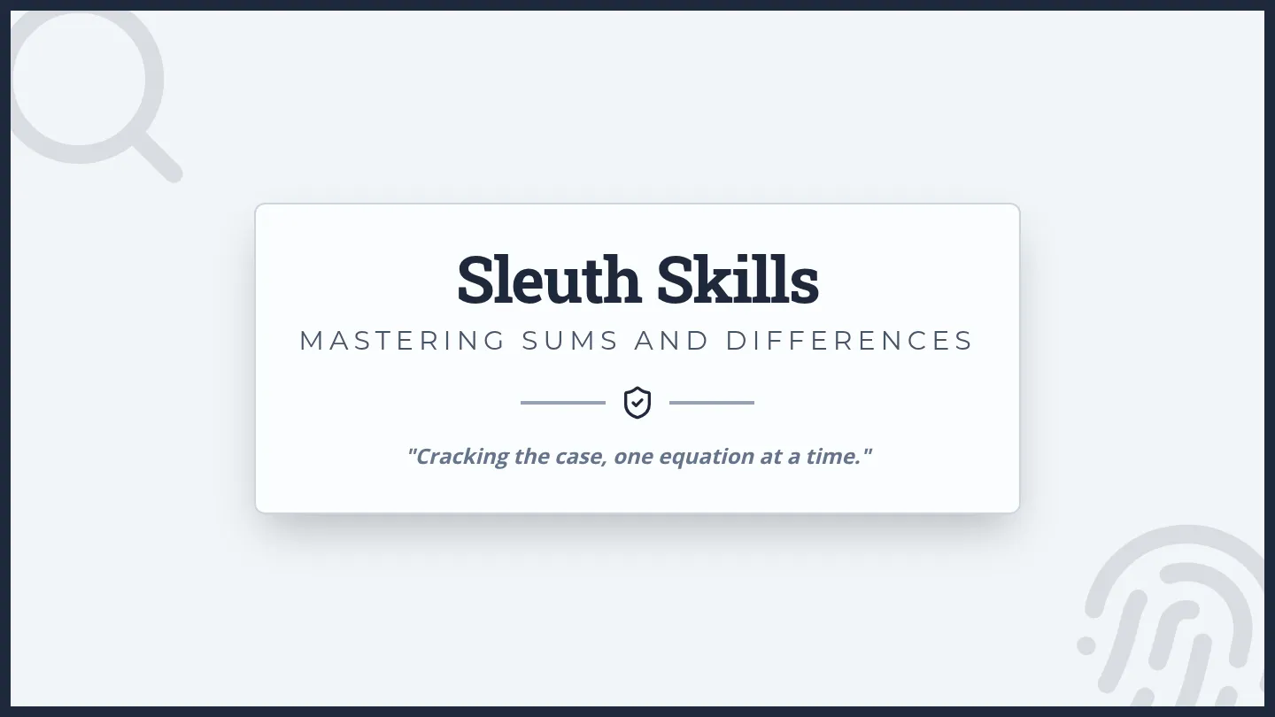 Sleuth Skills Slides
