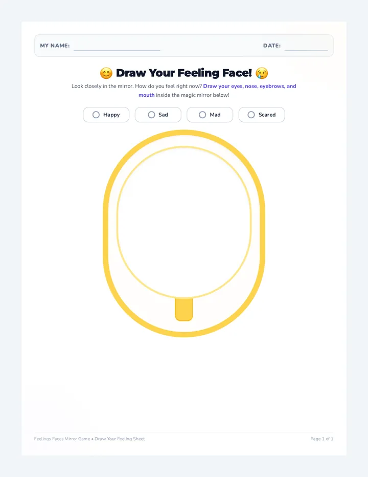 Draw Your Feeling Sheet