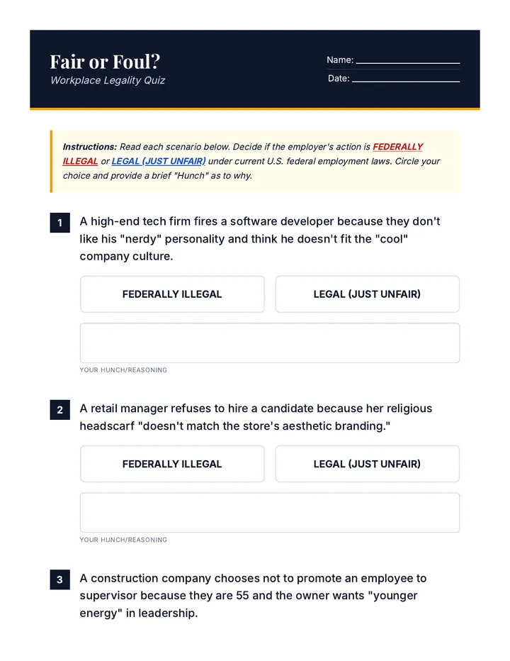 Fair or Foul Quiz