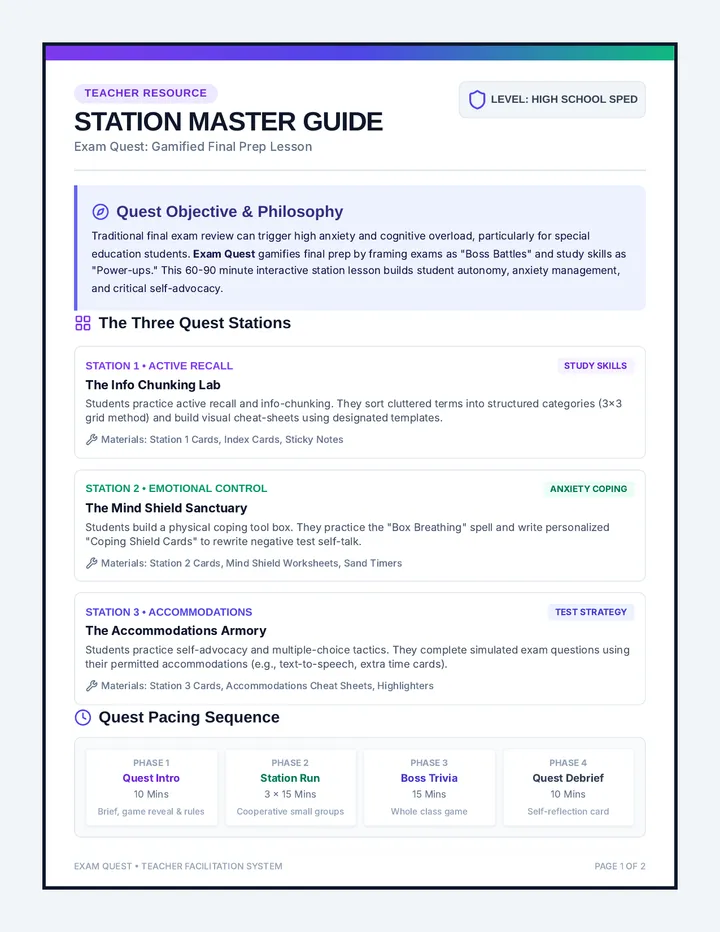 Station Master Teacher Guide