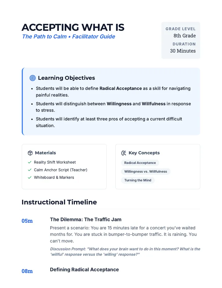 Mindful Path Lesson Plan