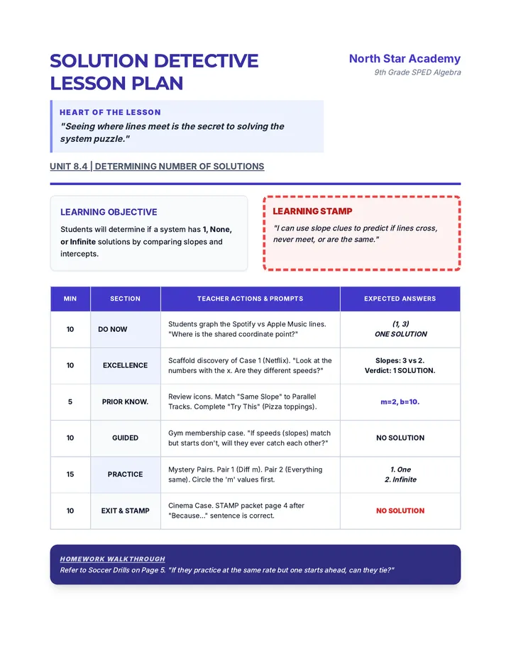 Systems Solutions Lesson Plan
