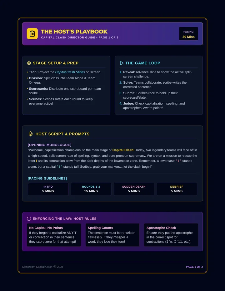 Capital Clash Director Guide