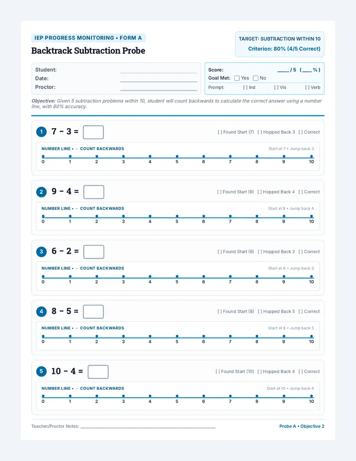 Backtrack Hop Probe A Worksheet