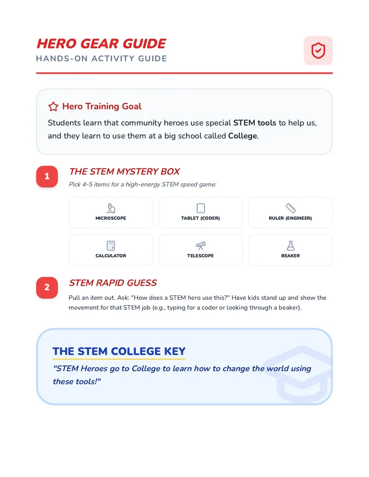 Hero STEM Gear Guide Activity
