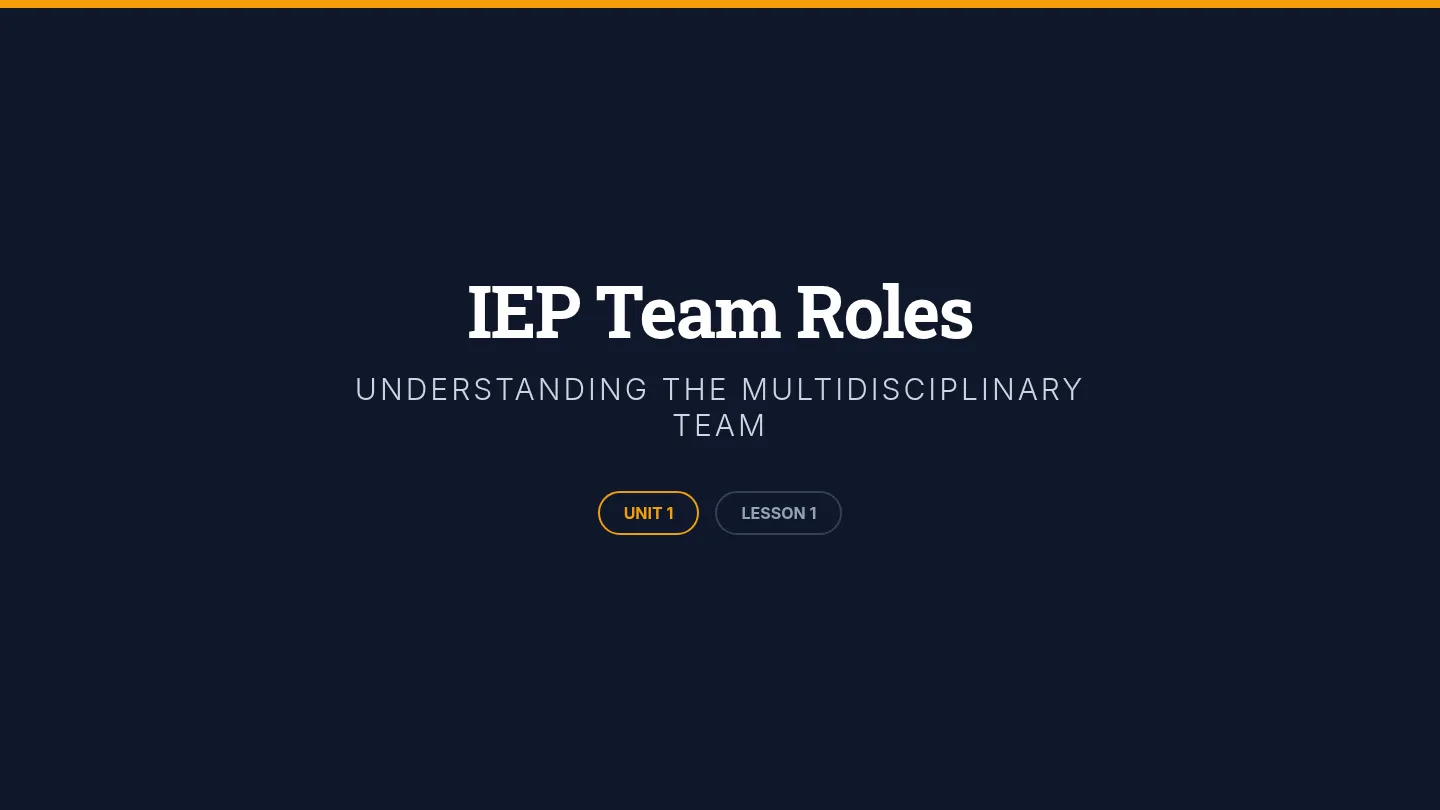 IEP Team Slides