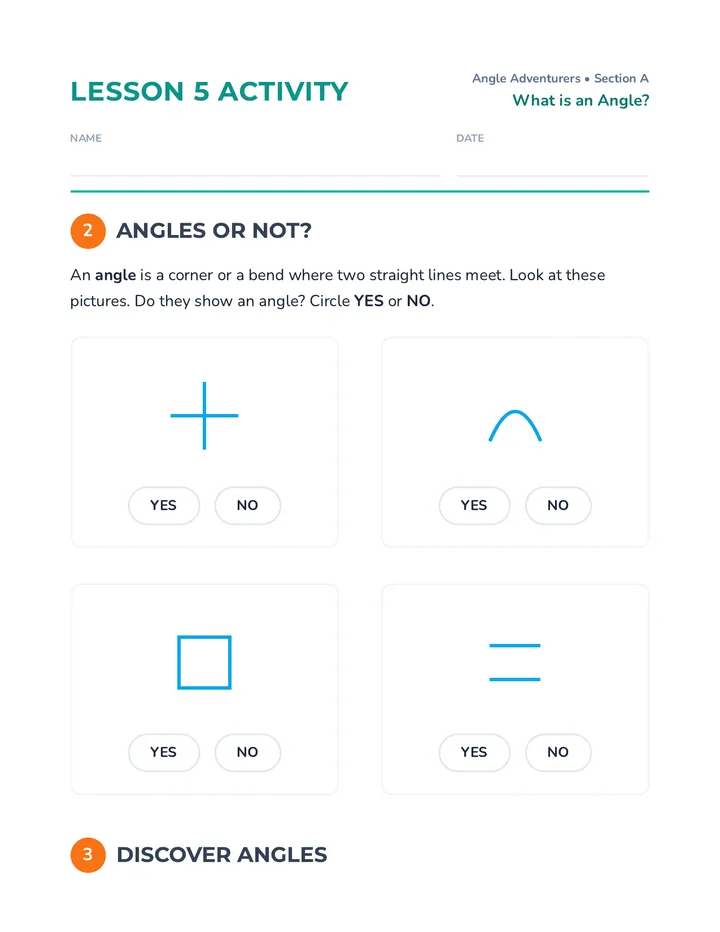 What is an Angle Worksheet