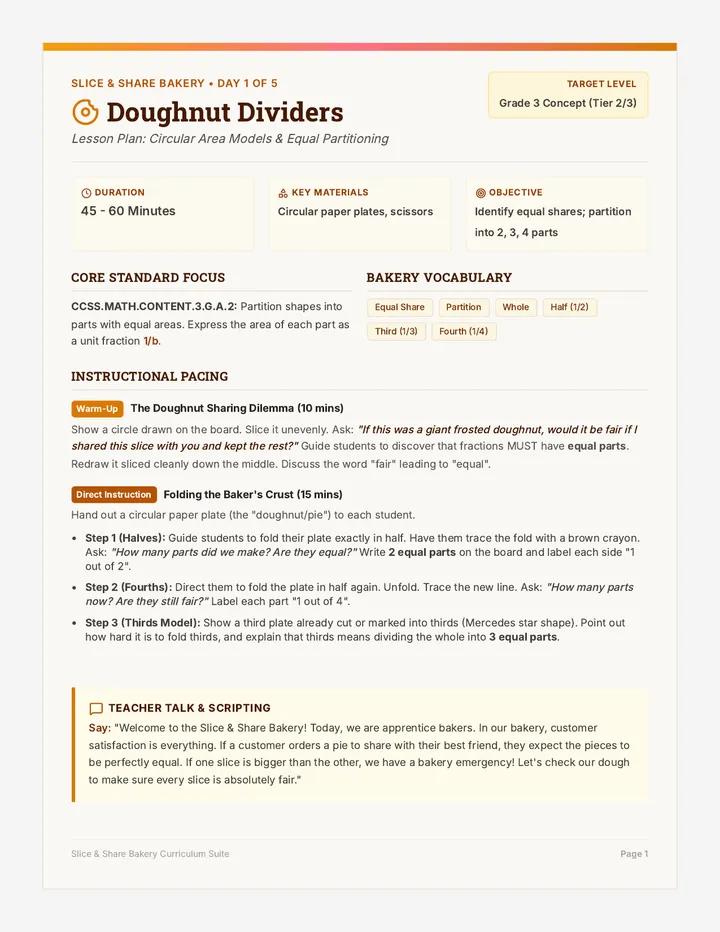Doughnut Dividers Teacher Guide