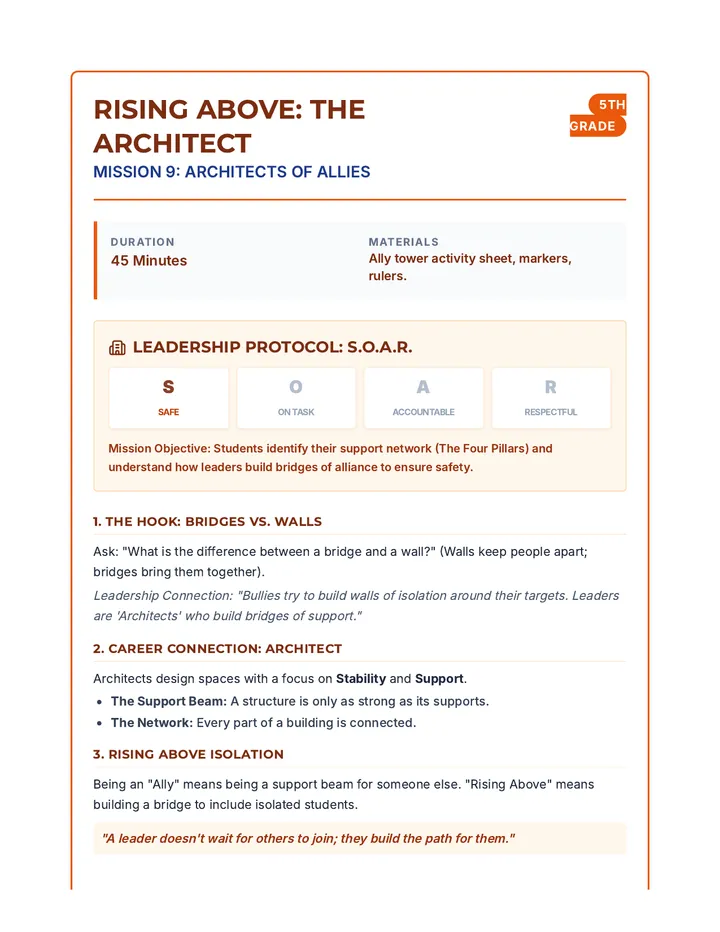 Rising Above Architect Teacher Guide