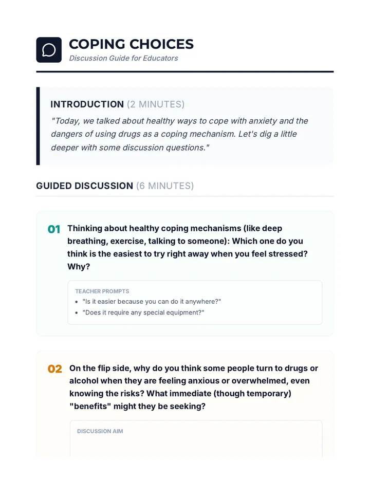 Coping Choices Discussion Guide