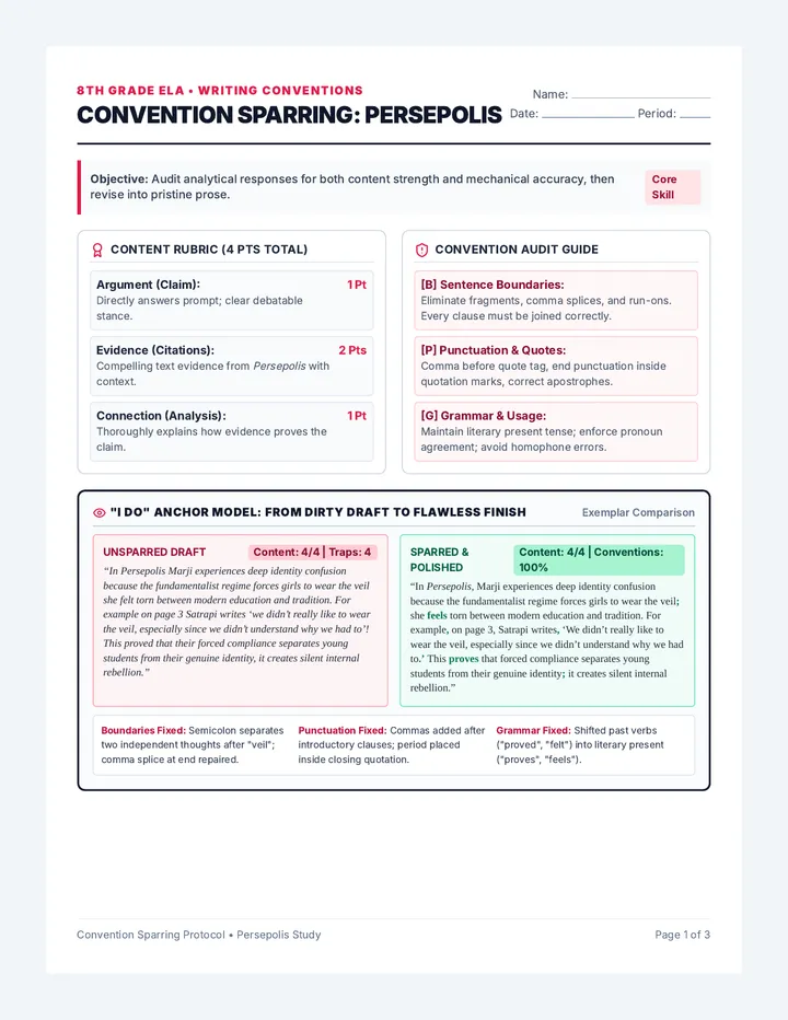 Convention Sparring Handout