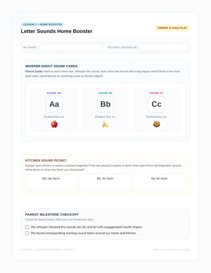 Letter Sounds Home Booster