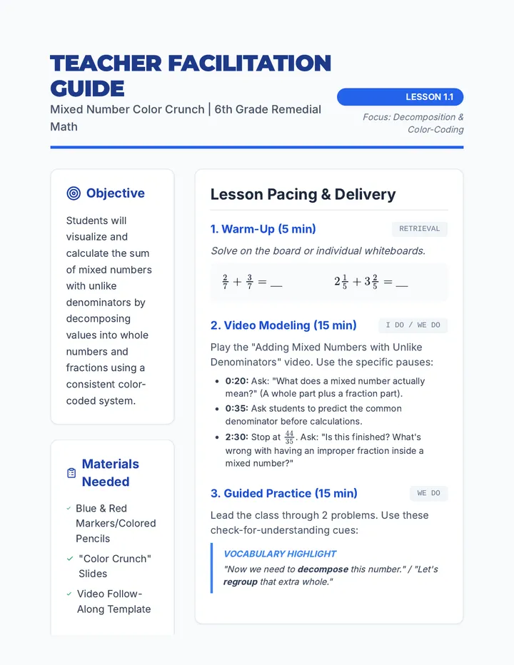 Color Crunch Teacher Guide