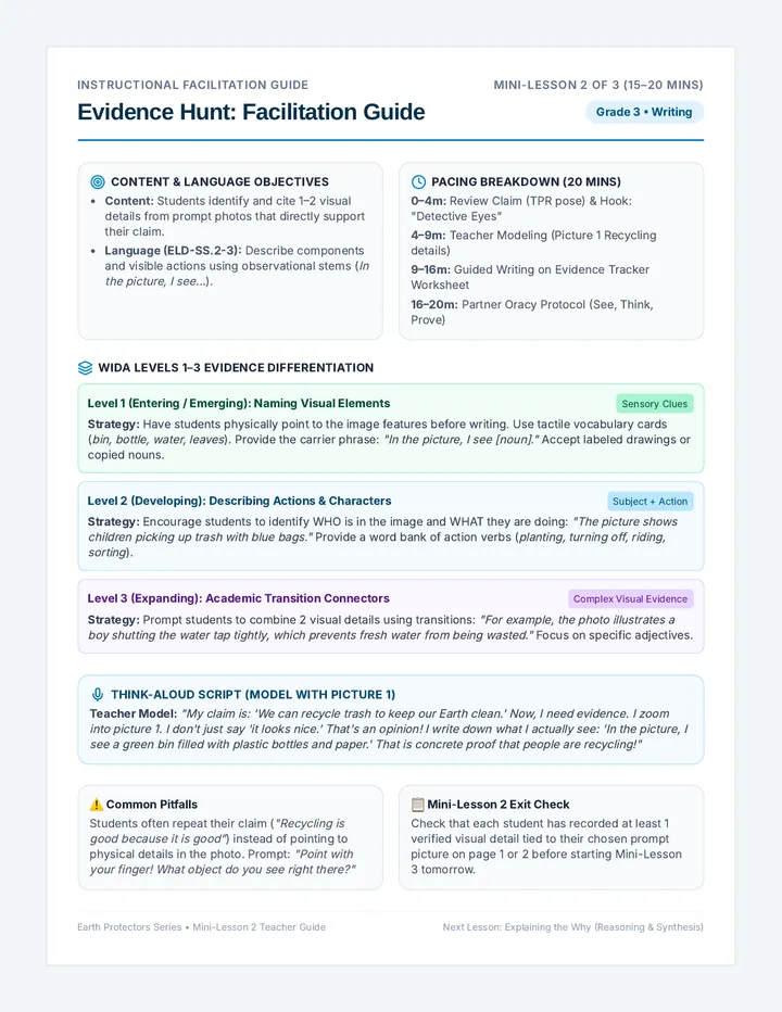 Evidence Facilitation Teacher Guide