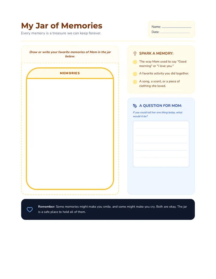 Memory Jar Activity