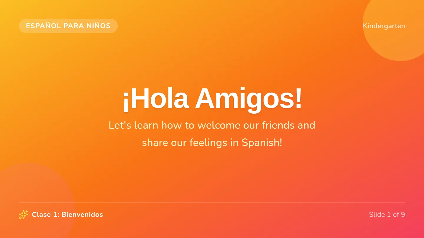 Hola Amigos Slides
