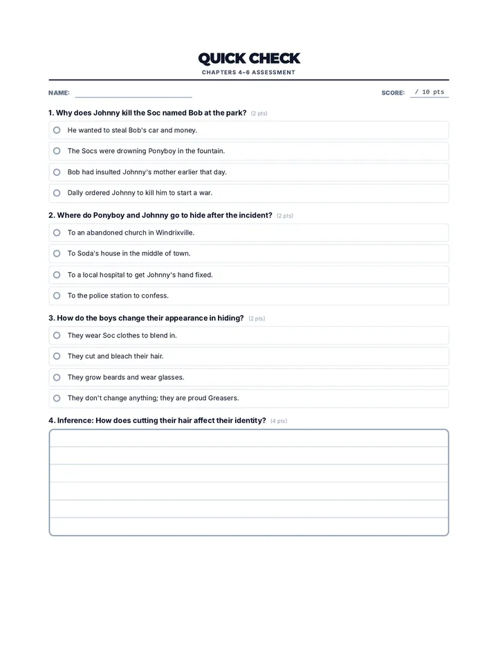 Quick Check Quiz 4-6