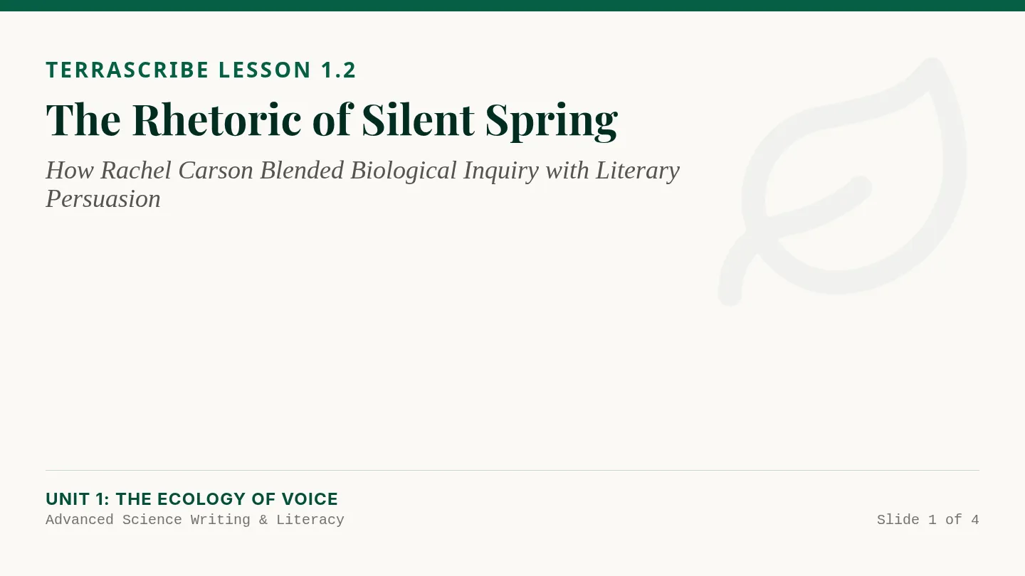 Silent Spring Lecture Slides