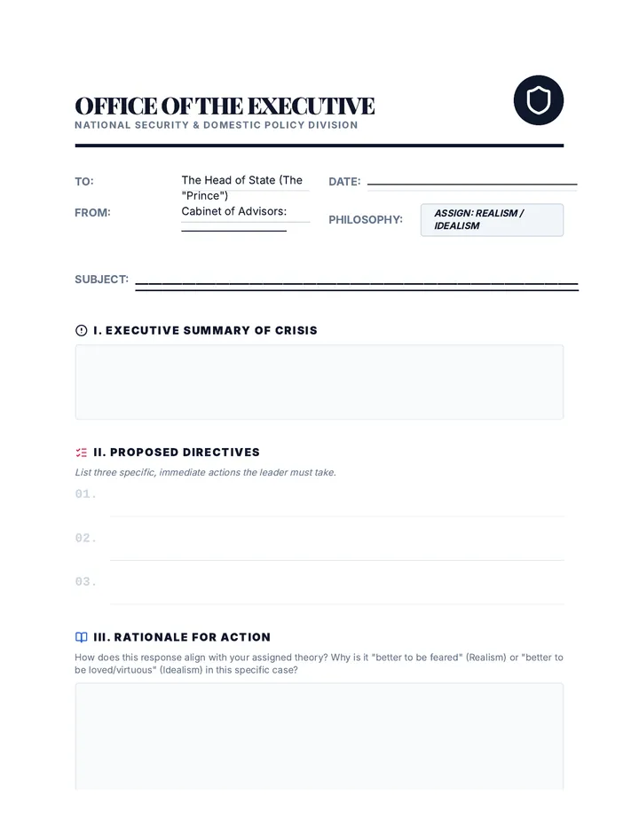 Policy Memo Template