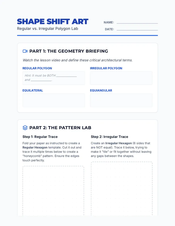 Pattern Lab Worksheet