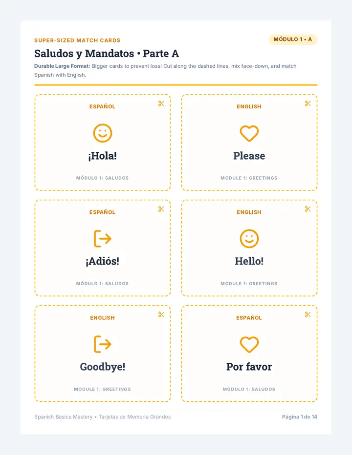 Vocab Match Cards