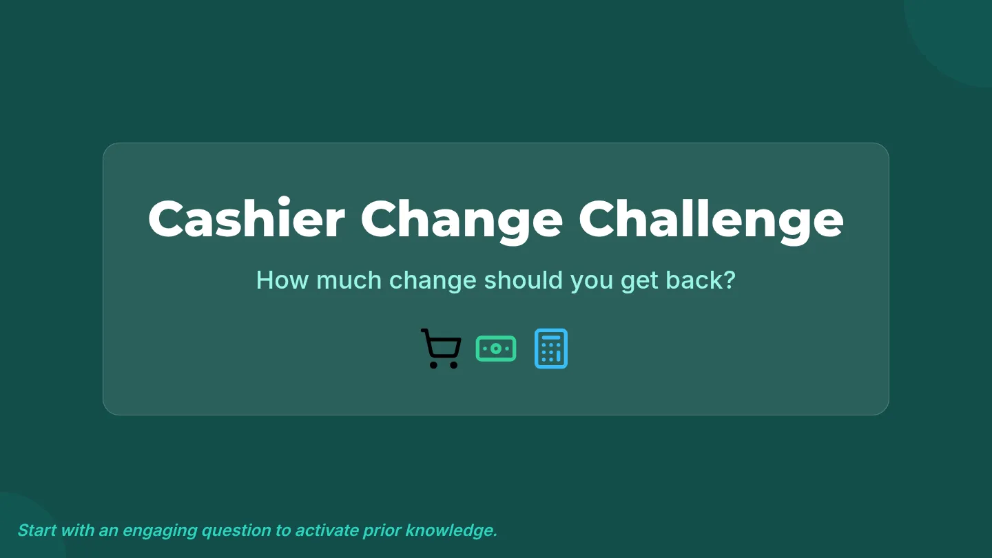 Cashier Change Challenge Presentation