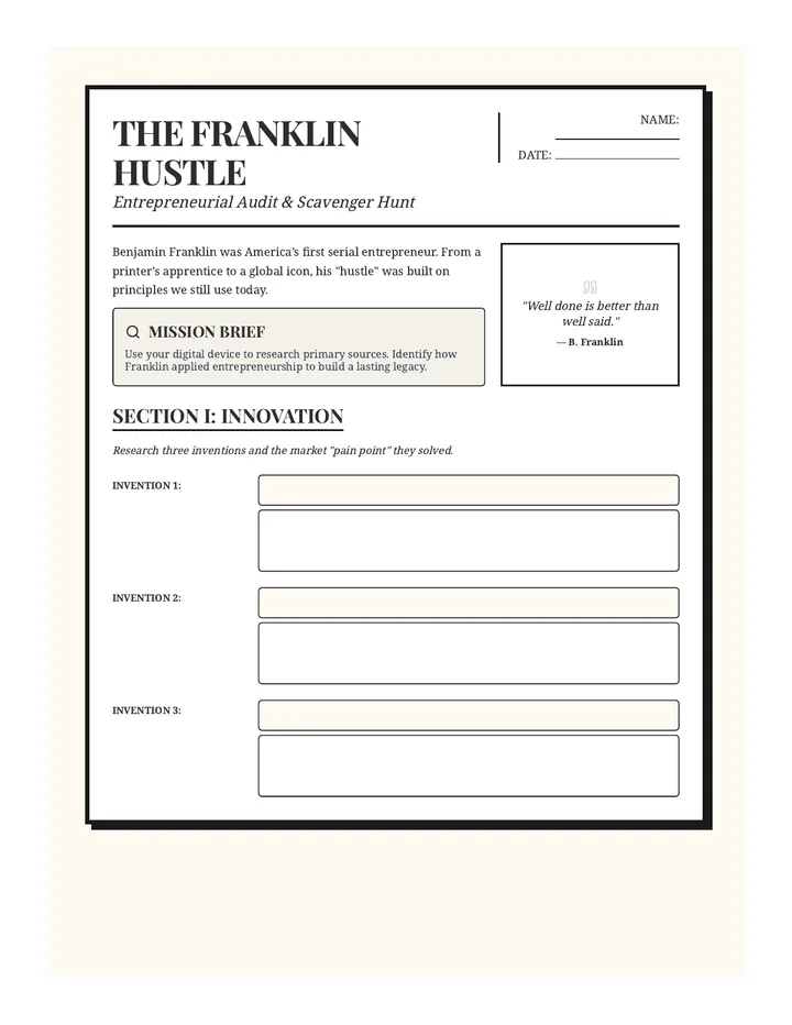 Franklin Founder Packet