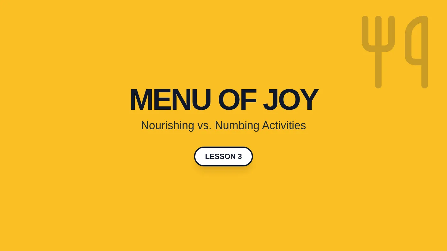 Menu of Joy Slides