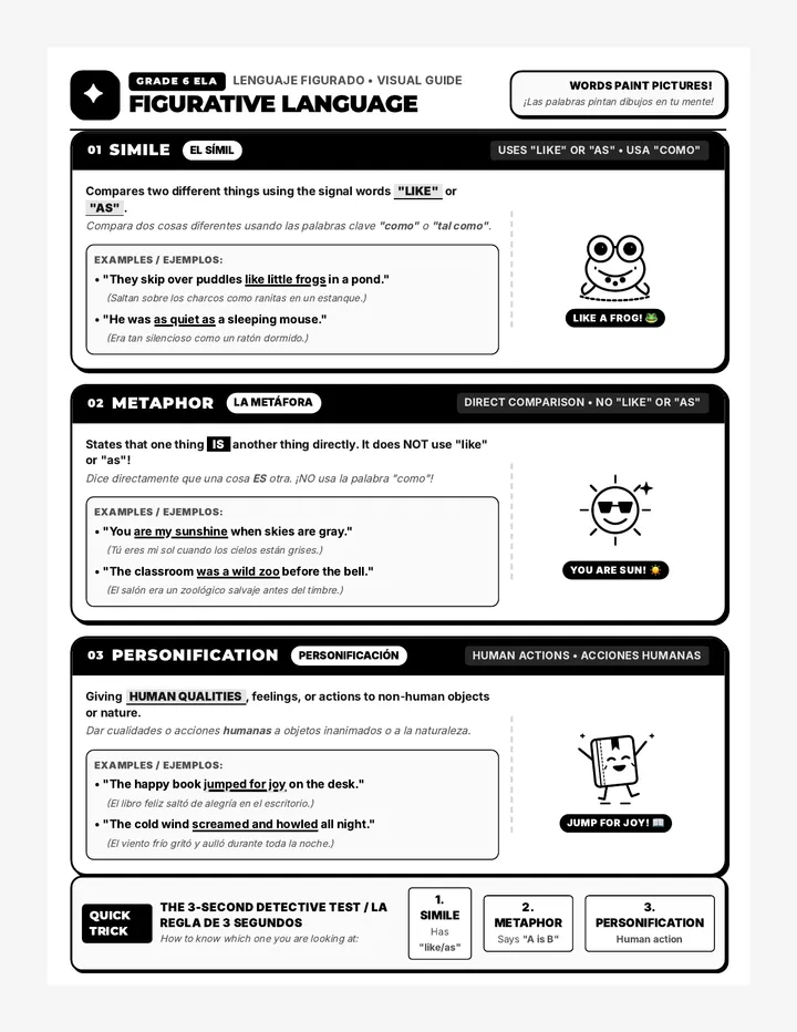 Figurative Devices Infographic Worksheet