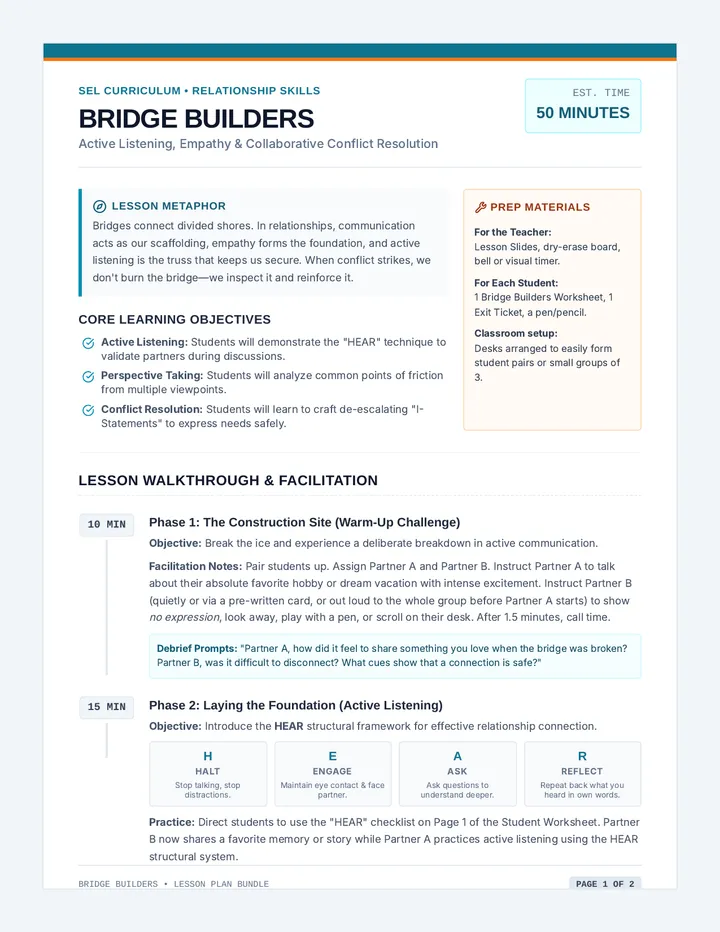 Bridge Builders Teacher Guide