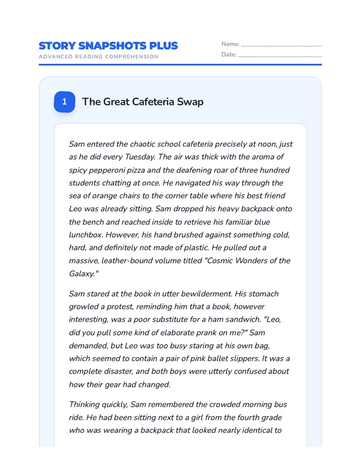Story Snapshots Reading Pack Plus Advanced