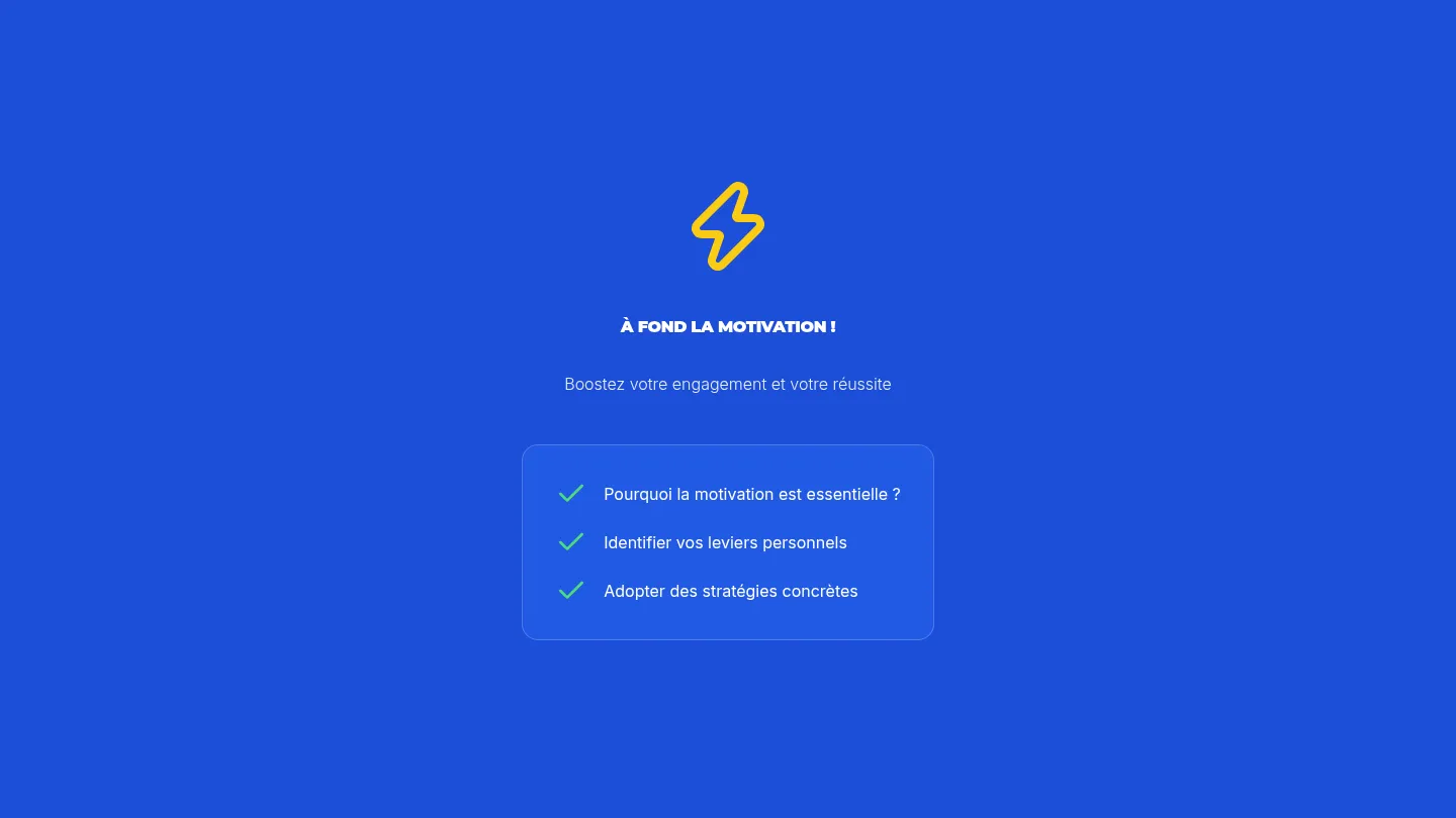Diaporama Motivation Slides