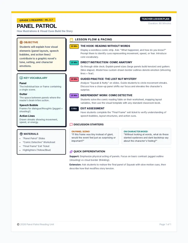 Panel Patrol Teacher Guide