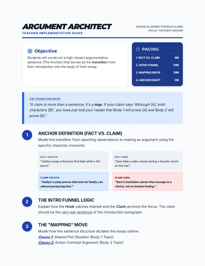Argument Architect Teacher Guide
