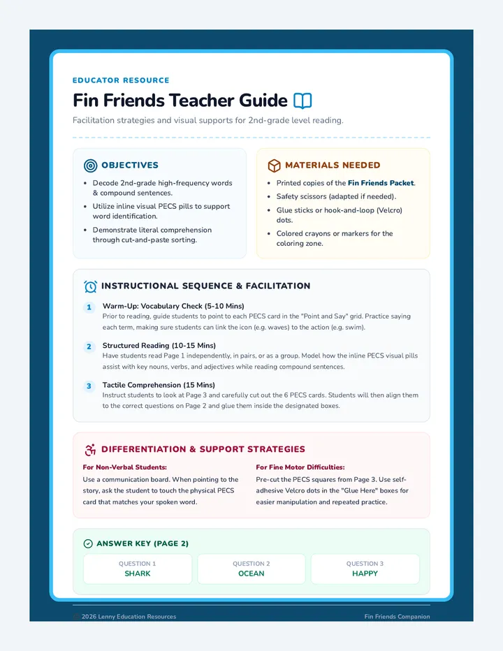Fin Friends Teacher Guide