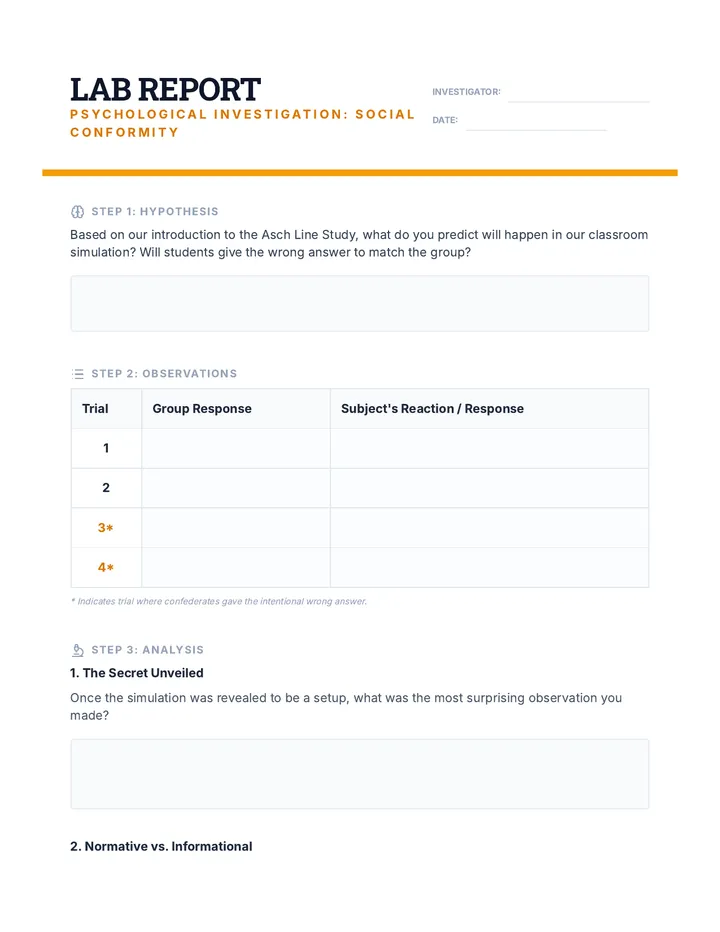 Conformity Lab Report Worksheet