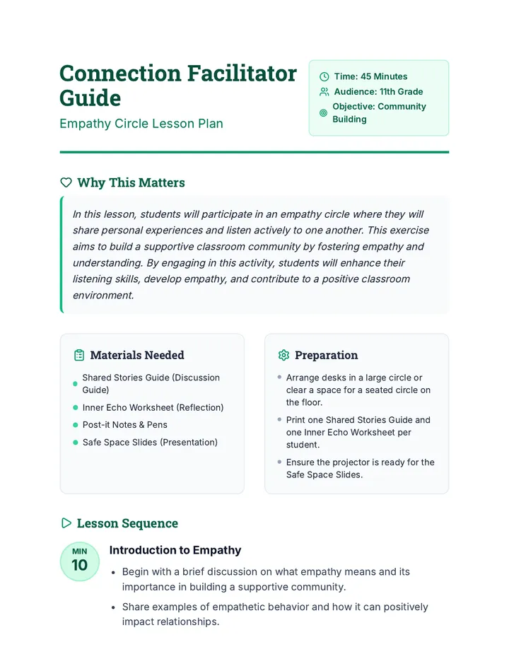 Connection Facilitator Guide