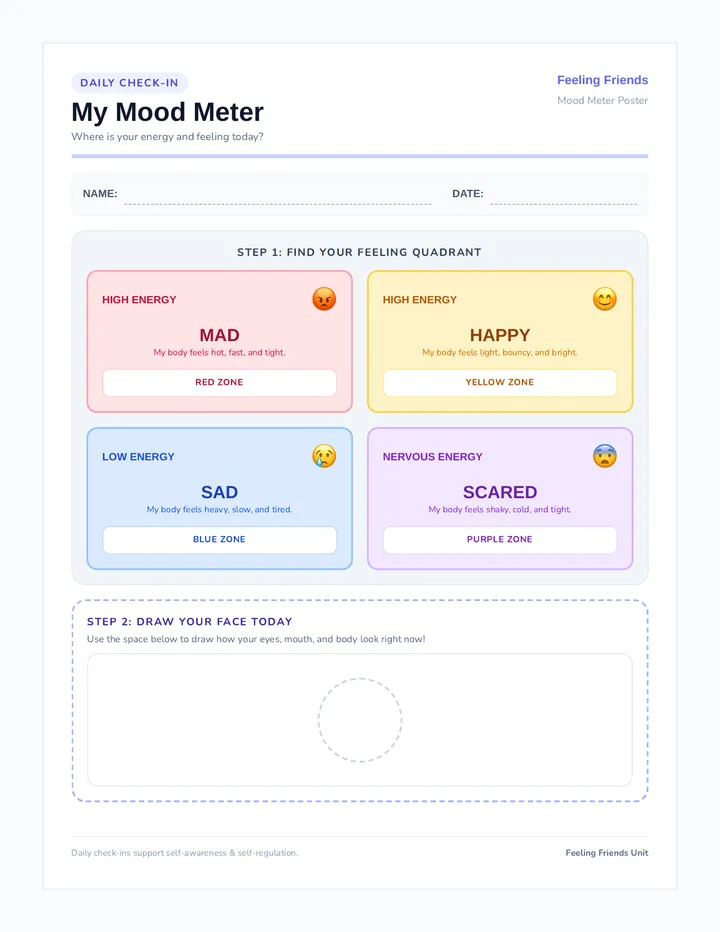 Mood Check Worksheet